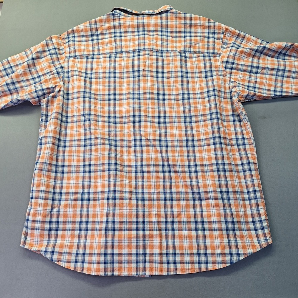 Columbia Out and Back II Long Sleeve Shirt Orange Blue Plaid Mens XXL AM8022-877 - Picture 9 of 10